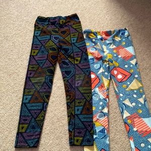 2 pairs adorable lula roe leggings